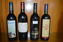 4x Bottles of Red Wine Including 1993 Bourdeaux