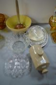Vintage Kitchen, Glass and Pottery Bowls, etc.