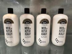 4x Alyssa Ashley Musk 750ml Bubbling Bath & Shower Gel