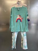 Unicorn Pyjama Top And 2 Bottoms - Age 10
