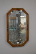 1930’s Oak Framed Bevelled Edge Mirror