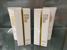 2x Alyssa Ashley White Musk 100ml EDT Sprays And 2 Matching 250ml Shower Gels