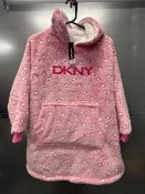 DKNY Pink Hooded Wearable Blanket, Age 7-12
