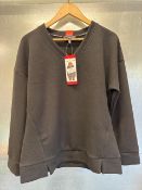 *Marc New York Black Ribbed V Neck Jumper, Size - M