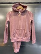 Girls Pink Velour Loungewear Set, Size Child’s XL