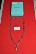 Tiffany Style Costume Jewellery Padlock Necklace
