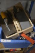 Box Containing Air Tools, Plastering Trowel, Spray Gun, etc.
