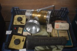 Mixed Lot Including Assorted Railway Controls, Torches, Ashtray, etc.