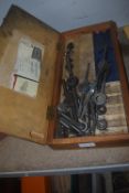 Wooden Box Containing Assorted Taps and Dies