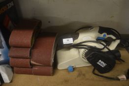 MacAllister Belt Sander and Assorted Sanding Belts