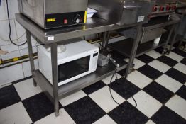 Stainless Steel Preparation Table 120x60cm x 83cm high with Undershelf (contents not included)