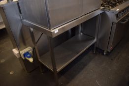 *Stainless Steel Preparation Table with Undershelf and Upstand to Rear 100x60cm x 87cm high