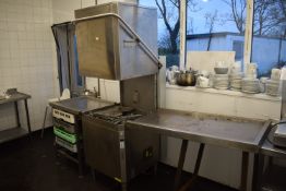 *Electrolux NHT8LGRUK 3-phase Commercial Passthrough Dishwasher with Side Tables