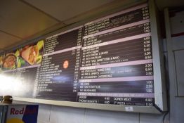 Illuminated Menu Board