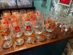 *36x Madri Branded Pint and Half Pint Glasses