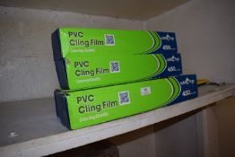 3x Full and 1x Part Rolls of PVC Clingfilm 450mm wide