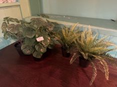 *3x Artificial Cheese Plants and 2x Artificial Ferns