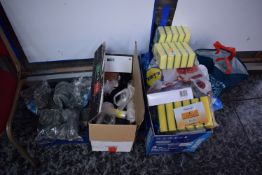 Assorted Scouring Pads, Bin Bags, Cleaning Chemicals, etc.