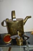 Large Brass Water Can, Blow Torch, etc.