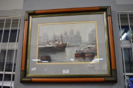 Reproduction Jack Rig Hull Docks Print