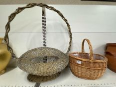 2 x wicker baskets