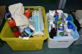 2x Tubs of Household Cleaning Products
