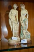 Pair of Victorian Nude Lady Figures
