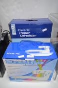 Electric Sewing Machine, and a Paper Shredder
