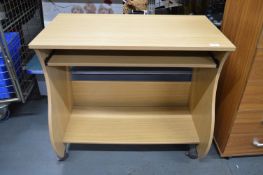 Lightwood Effect Home Office Desk on Castors