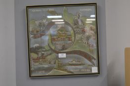 Vintage Framed Souvenir of Japan