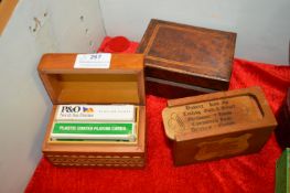 Three Decorative Wooden Boxes