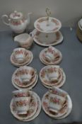 Colclough Wayside Pattern Tea Set with Cake Stand 20+pcs