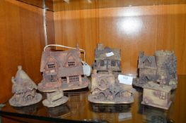 1970’s Studio Pottery Cottages and Lamp