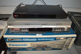 Panasonic Diga DMRES30V DVD Recorder, and LG DVD Player