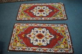 Paier of Small Woven Wool Rugs