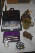 Mixed Lot Including Cheeseboard, Knife Set, etc.