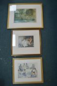3x Russell Flint Framed Prints