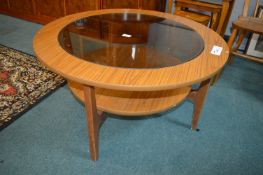 Retro Glass Topped Coffee Table