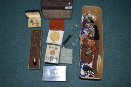Costume Jewellery, Compacts, Cigarette Case, etc.