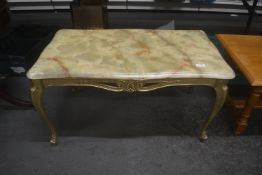 Marble & Brass Effect Coffee Table