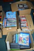 4x Boxes of DVDs and Blu-rays