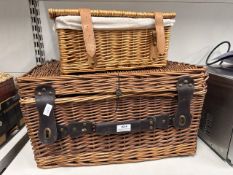 2 x wicker picnic baskets