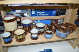 Victorian Copper Lustre Mugs and Jugs