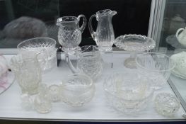Cut Glass Lead Crystal Bowls and Jugs etc.