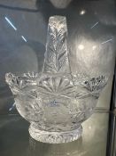 Irena Vintage medallion rose 24% lead crystal basket