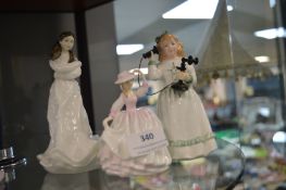 3x Small Royal Doulton Figurines
