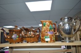 Copper Lustre Jugs etc.
