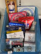 A selection of HM Queen Elizabeth collectibles from various jubilees and milestones