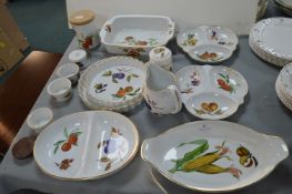 Royal Worcester Evesham Tableware, Serving Dishes, etc. 14pcs
