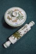 Portmeirion Lidded Dish plus Rolling Pin